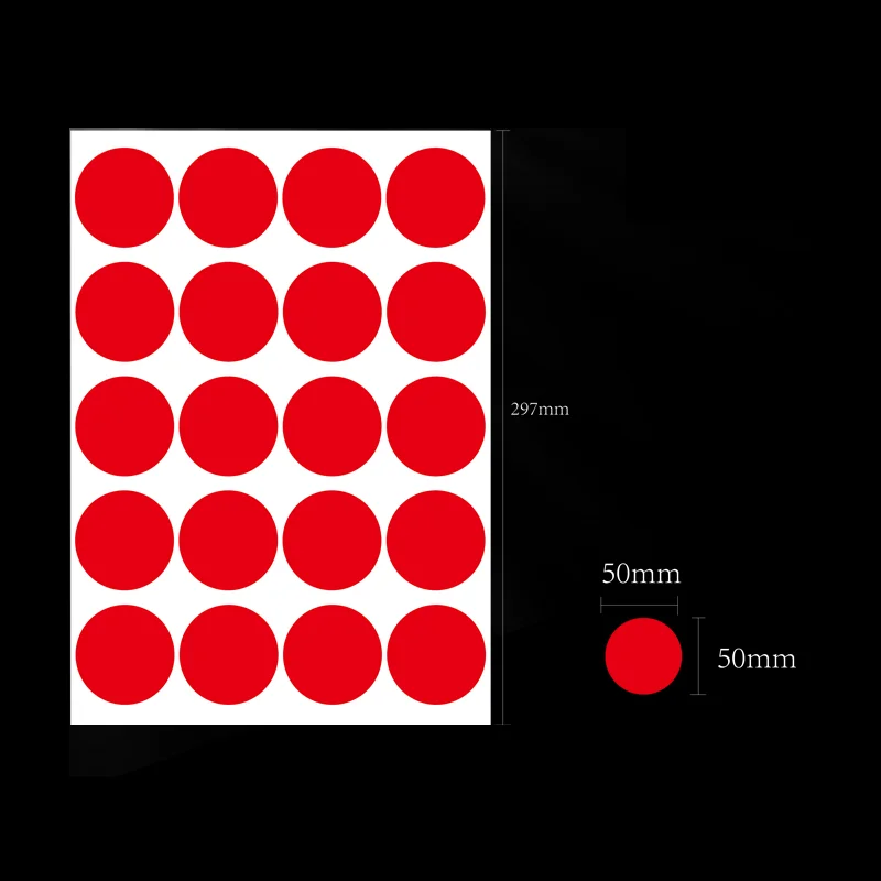 Наклейка с цветными точками Самоклеящаяся бумага для принтера А4 Бумага круглых