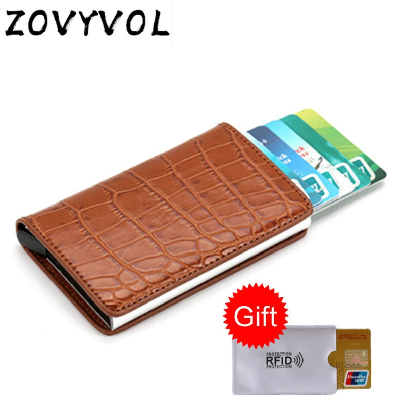 Мужской алюминиевый кошелек ZOVYVOL с задним карманом отделением для ID карт RFID