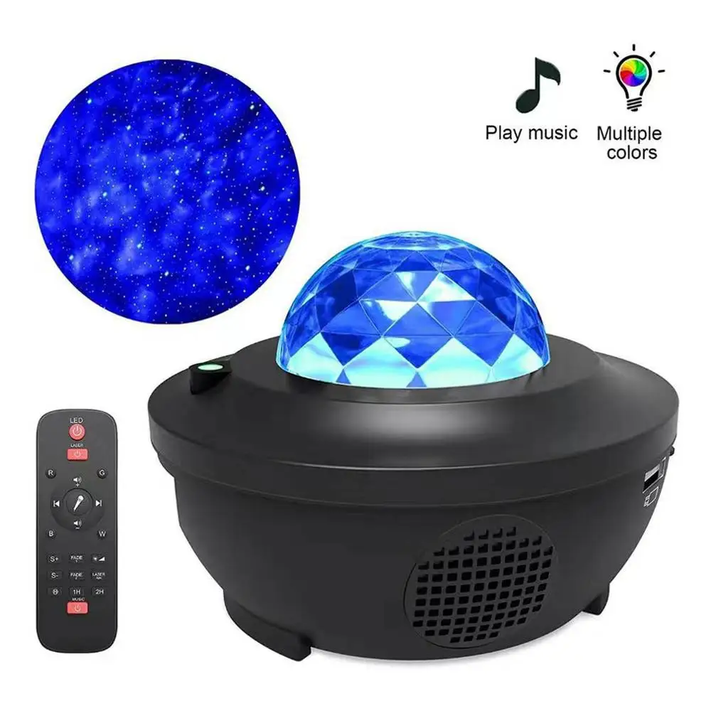 

Colorful Galaxy LED Projector Lamp USB Projection Lamp Blueteeth USB Voice Control Music Player LED Night Light Kids Gift