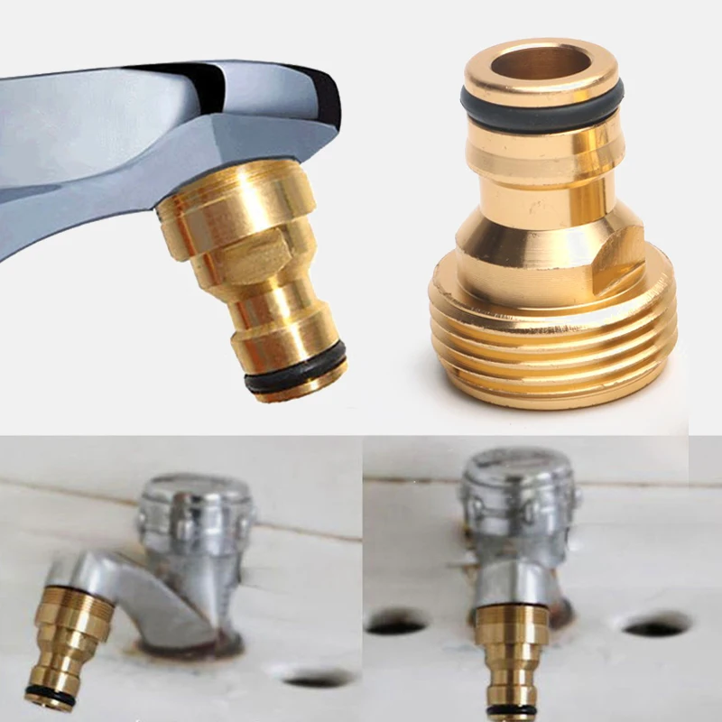 23 мм золотистыми латунными зубцами и резьбовой соединитель для садовой воды