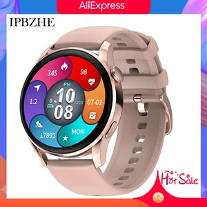 ipbzhe 2021 smart watch women android bluetooth call sport blood oxygen smart watch men ecg smartwatch for huawei samsung iphone free global shipping