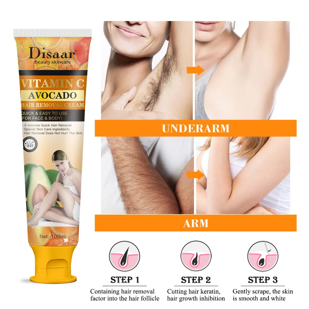 100ml из нетканого материала с натуральным витамином C & авокадо подмышки до бедра