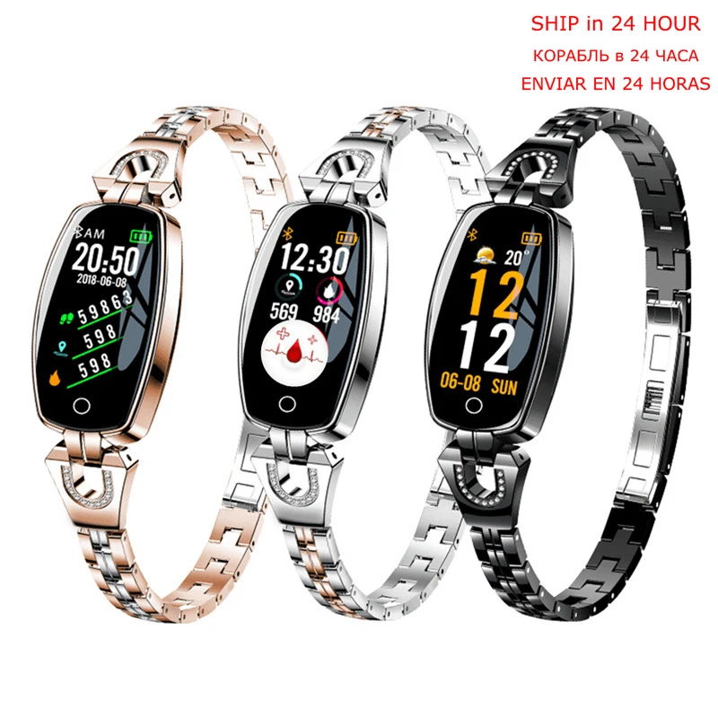 H8 PK IWO8 9 Модные Смарт-часы для женщин водонепроницаемые HeartRate мониторинг Bluetooth для Android IOS фитнес-трек Bcelet Smartwatch