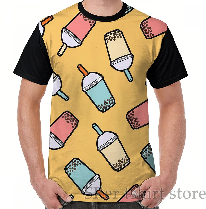 Футболка Мужская/женская с забавным принтом топ графическим чая пузырьками