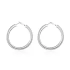 Женские серьги-кольца из серебра 925 пробы, с золотым покрытием