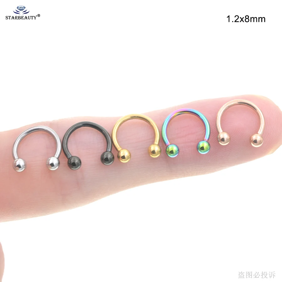 2 шт./лот кольцо в виде симпатичного шара для носа готические серьги кольца носу