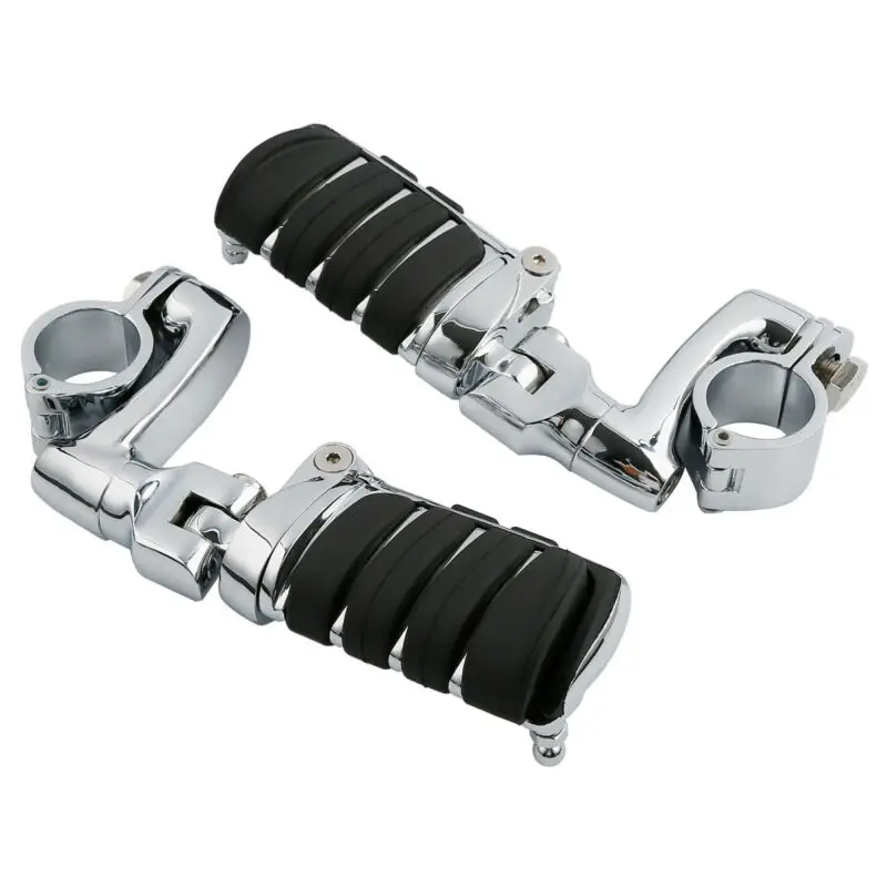 Motorcycle 1-1/4” Engine Guard Highway FootPeg Rests &amp Mounts For Harley Touring Honda Yamaha | Автомобили и мотоциклы
