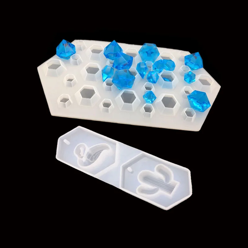 

Popular1PC Diamond Earrings Bracelet Jewelry Mold Pendants Crystal Scale Jewelry Resin Molds For Jewelry Making Tool