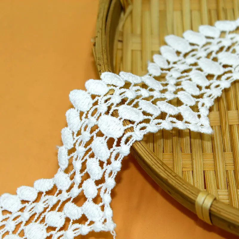 Водорастворимая хлопковая занавеска для одежды кружевная отделка