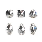 CTPA3bI стеклянные прозрачные пришивные стразы с плоской спинкой аксессуары для рукоделия хрустальные камни для вышивки танцевальное украшение платья