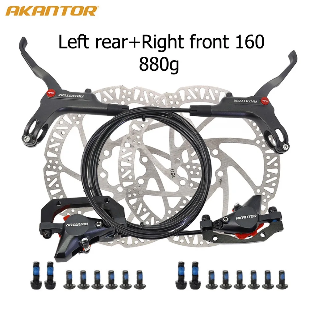 

Bicycle Hydraulic Oil Disc Brake For MT200 Front Rear Cycling 800MM Front 1400MM Rear Double Piston Finger Brake Lever Titanium