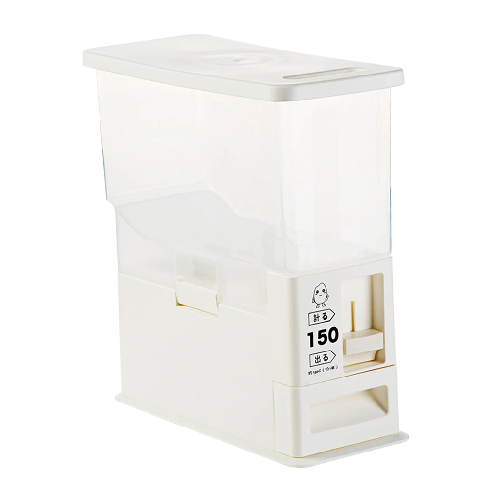

5L Plastic Rice Dispenser Grain Canisters Housewares for Kitchen Counter