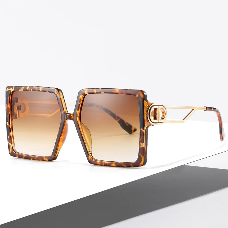 Женские солнцезащитные очки большого размера дизайнерские Роскошные брендовые