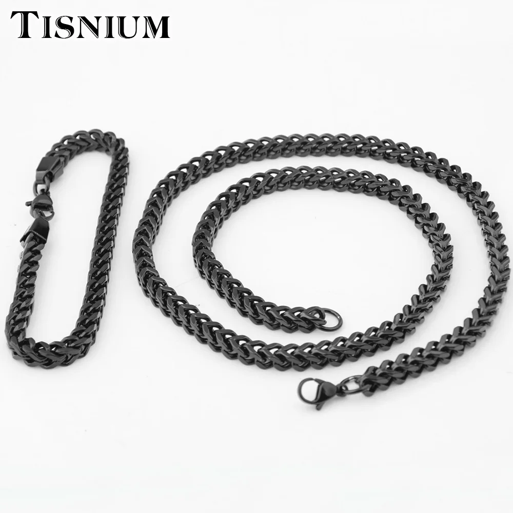 

Tisnium Bracelet Necklaces women Man Halloween Jewelry Stainless Steel Choker Accessories Friends Gifts Hip Hop Punk Style 6mm