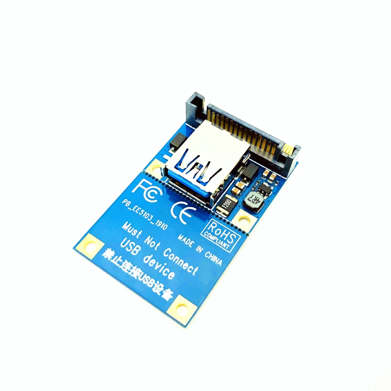 Плата расширения Mini PCI E к X1 Райзер карта Express удлинитель кабеля 60 см USB3.0 кабель PCIE