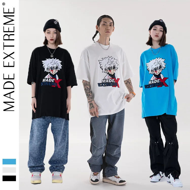 

MADE EXTREME Anime clothes streetwear anime t shirt new arrival 2021 cartoon graphic t shirts summer Tops Tees woman tshirt 2154