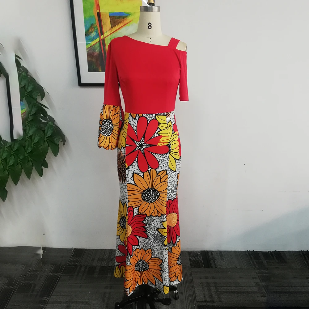 Комплект из обуви в африканском стиле платья для Для женщин Элегантное Длинное