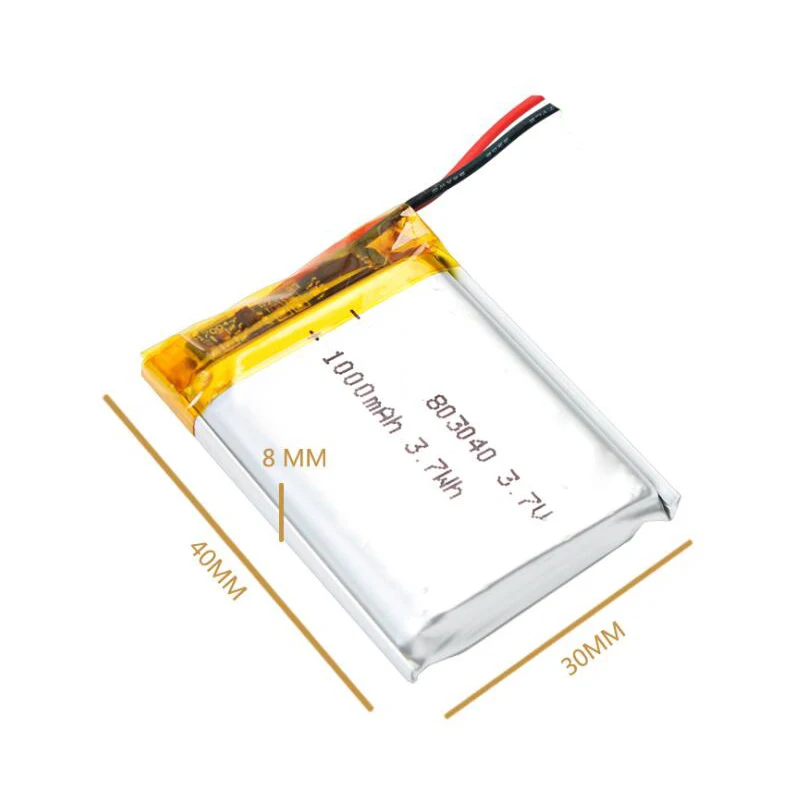 1000mah 3,7 v 803040 литий-полимерная аккумуляторная батарея для электронных книг, планшетов, игрушек, мобильных карманных сменных батарей