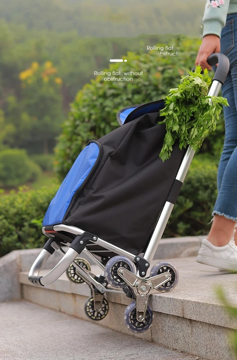 Тележка на колесах для женщин складная корзина покупок пожилых людей лестница