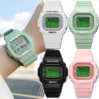 Женские электронные наручные часы relogios, модные водонепроницаемые женские цифровые наручные часы с ЖК-дисплеем, секундомером и датой, спортивные наручные часы с резиновым ремешком
