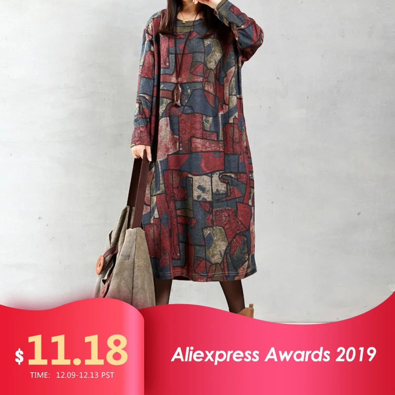 ZANZEA для женщин в винтажном стиле с цветочным принтом платья 2021 Осень элегантная