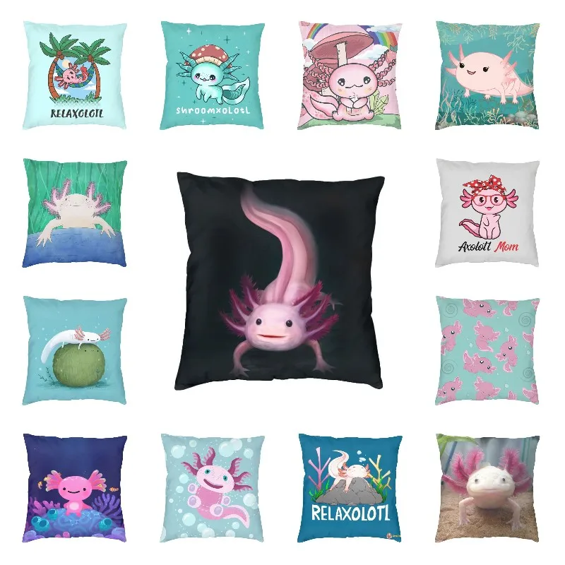 

Красивый чехол для подушки Axolotl 40x4 0 см, украшение для гостиной, милые мексиканские подушки для прогулок и рыб на открытом воздухе, квадратна...