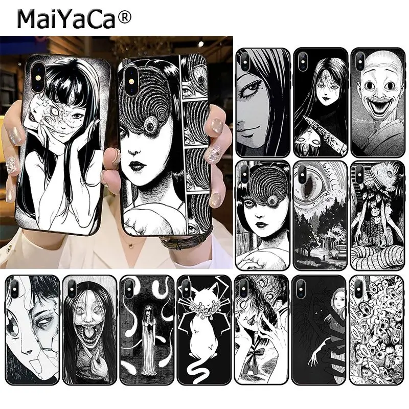 Junji Ito тройники аксессуары для телефона чехол iPhone 11 Pro XS MAX XR 8 7 6 Plus 5 5S SE12 mini 12PRO