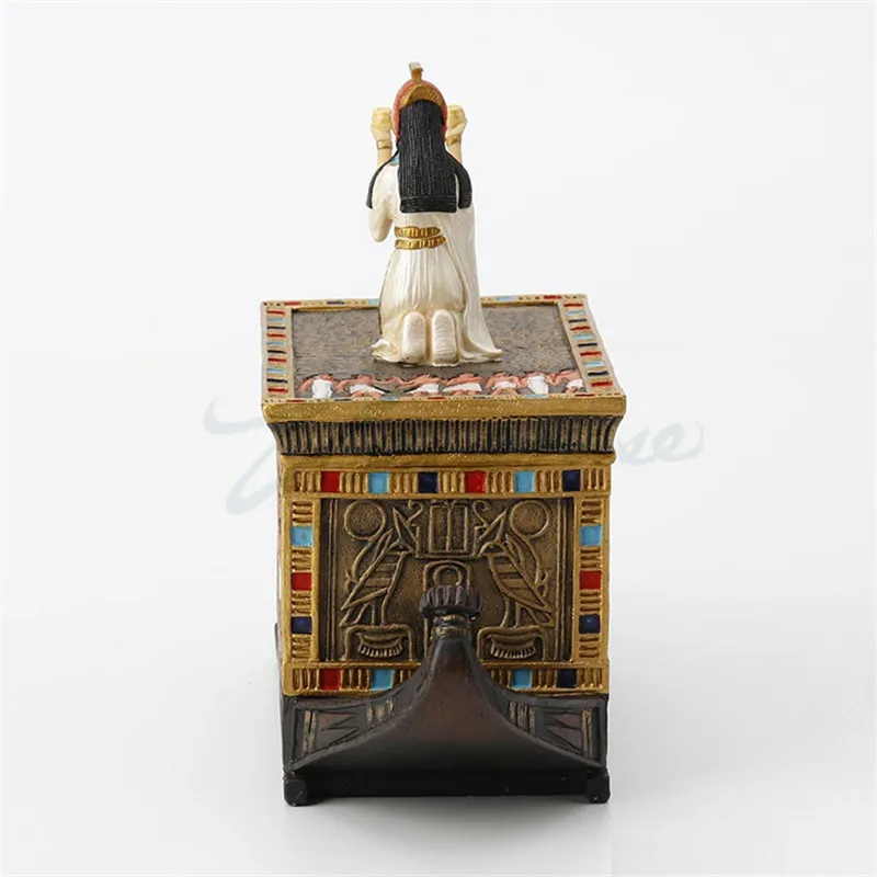 

Ancient Egypt Style Cleopatra Jewel Box Creative Living Room Desktop Resin Storage Box Decoration Art&Craft Figurines X4303