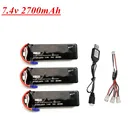 Оригинальная батарея H501S 7,4 V 2700mAh 10C для H501S H501C X4 RC Quadcopter Parts 2s 7,4 v lipo Battery and Charger Set