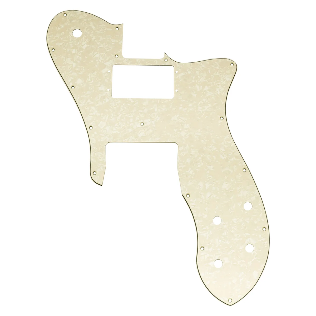 

Musiclily Pro 16 Holes Wide Range Humbucker Pickguard For USA/Mexico Fender 72 Tele Custom Style Guitar, 4Ply Aged White Pearl