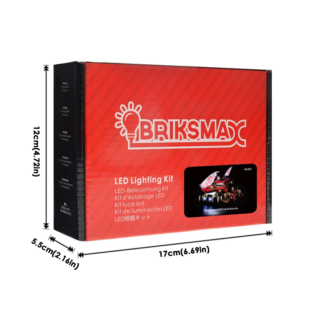 Briksmax Light Set BriksMax Led Light Up Kit для 70677 Ninja Go Land Bounty строительные блоки комплект освещения(не включает модель - Цвет: Briksmax Light Set
