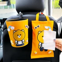 vehicle mounted paper towel bag smoke box hanging type back row creative tissue holder car trash can decoration car acessories