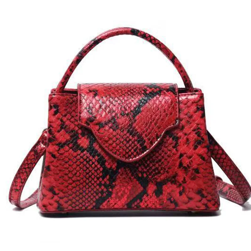 Ostrich Red Модные женские сумки известного роскошного бренда, сумка-тоут под змеиную кожу, сумочка из кожи питона, клатч, кошелек, сумка высокого качества - Цвет: Ostrich Red