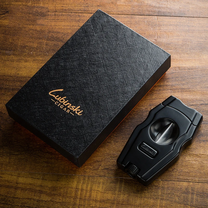 Портативный резак для сигар V Cut из нержавеющей стали встроенный дырокол Дырокол