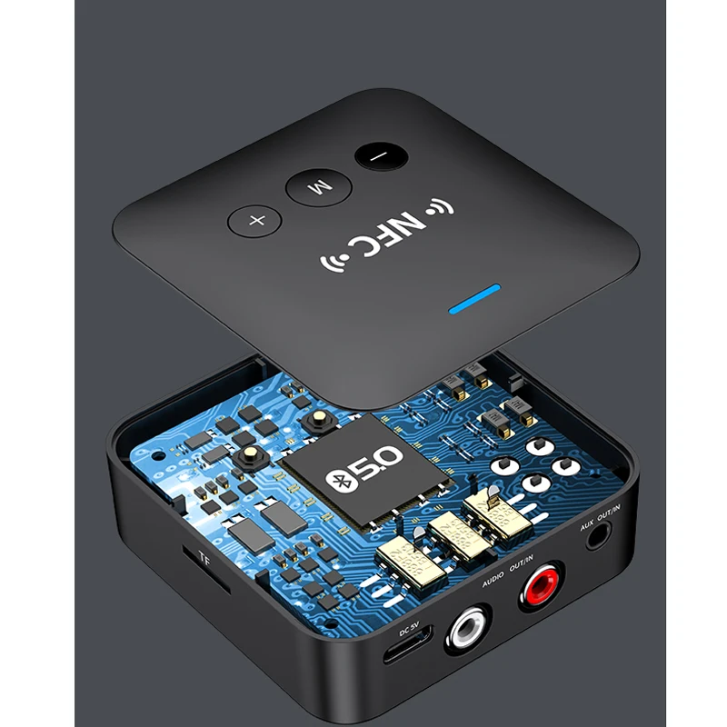 Bluetooth ресивер передатчик BT 5 0 TF карта стерео 3 мм разъем AUX RCA беспроводной аудио