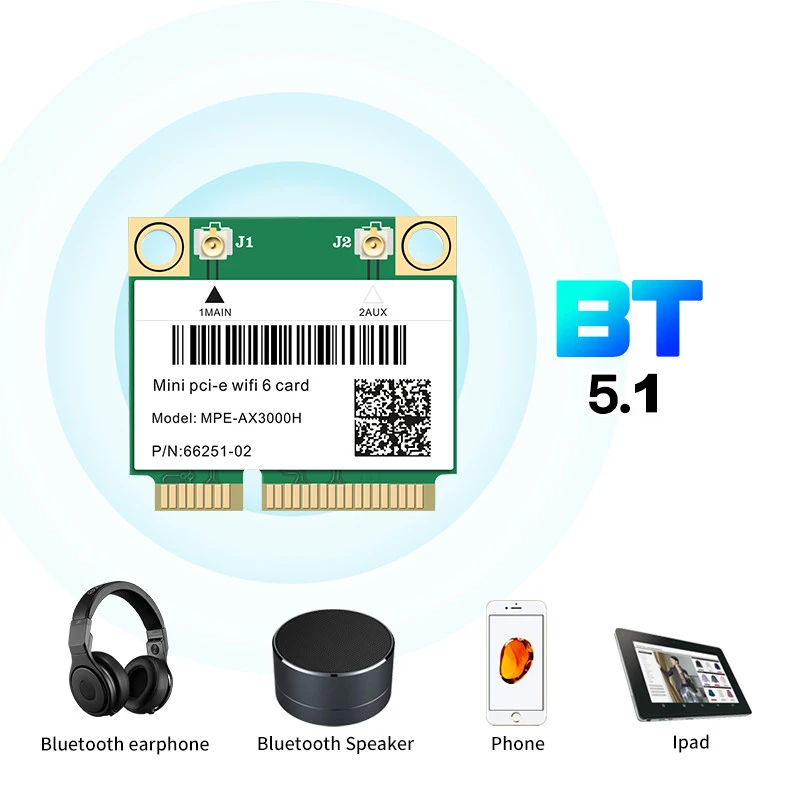 3000 Мбит/с Wi-Fi 6 AX200HMW беспроводной адаптер мини-PCI-E карта MPE-AX3000H AX3000HMW Bluetooth 5 1 для Intel