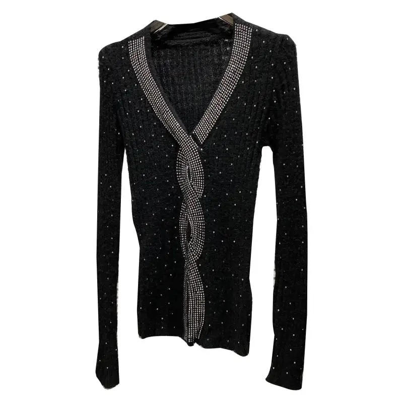 2021 осень и зима новый стиль V-образный вырез твист разы горячий дизайн Дамский