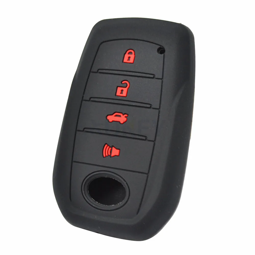 Силиконовый чехол для автомобильного ключа с 4 кнопками Toyota Fortuner Rav4 Highlander Land Cruiser