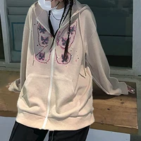 2021womens printed butterfly zipper loose cardigan sweater jacket hooded top comfy high quality casual jacket %d0%ba%d1%83%d1%80%d1%82%d0%ba%d0%b0 %d0%b6%d0%b5%d0%bd%d1%81%d0%ba%d0%b0%d1%8f