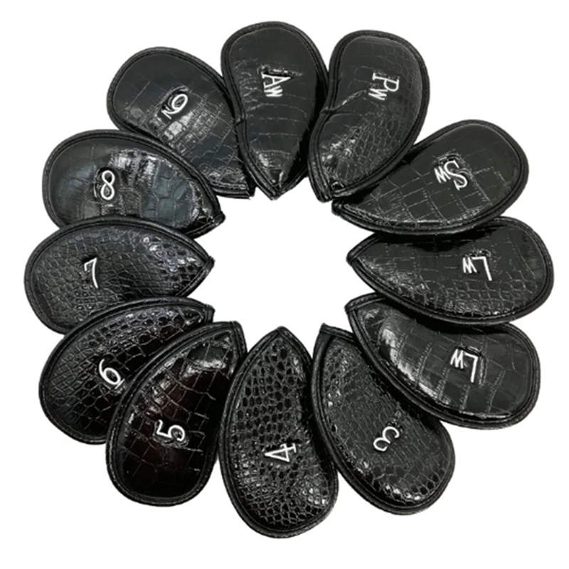 

24Pcs Exquisite PU Golf Club Cap Protector Golf Iron Head Cover Set Accessories