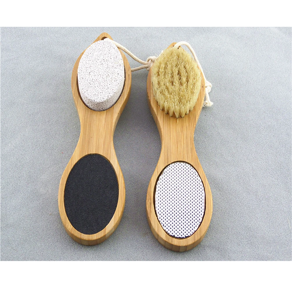 Массажная щетка для ног 4 в 1 защитные подушечки стоп отшелушивающая мытья
