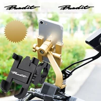 universal metal motorcycle logo mobile phone holder for suzuki bandit bandits 650 s650 12501250s motorcycle accessories