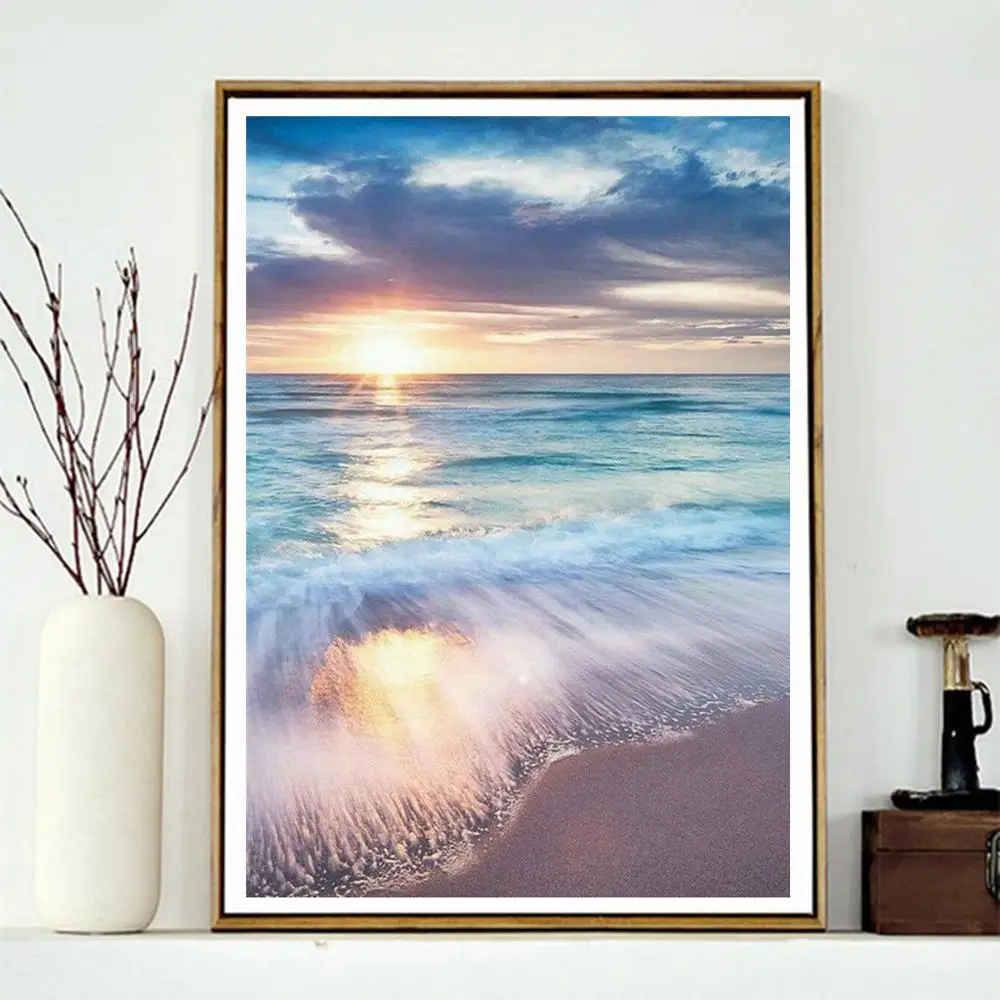 Приморский пейзаж узор 5D сделай сам полностью алмазная вышивка крестиком