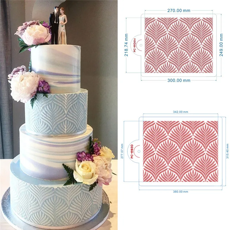 DIY день рождения Свадебный торт распылительная Форма многоразовый трафарет