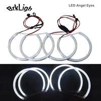 4x131mm dual color white yellow car led angel eyes kit halo rings lights drl for bmw e36 e38 e39 e46 m3 daytime running lamps