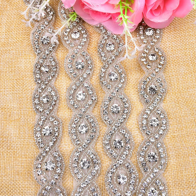 1 ярд 8-образный дизайн ручной работы свадебный пояс для шитья бисером