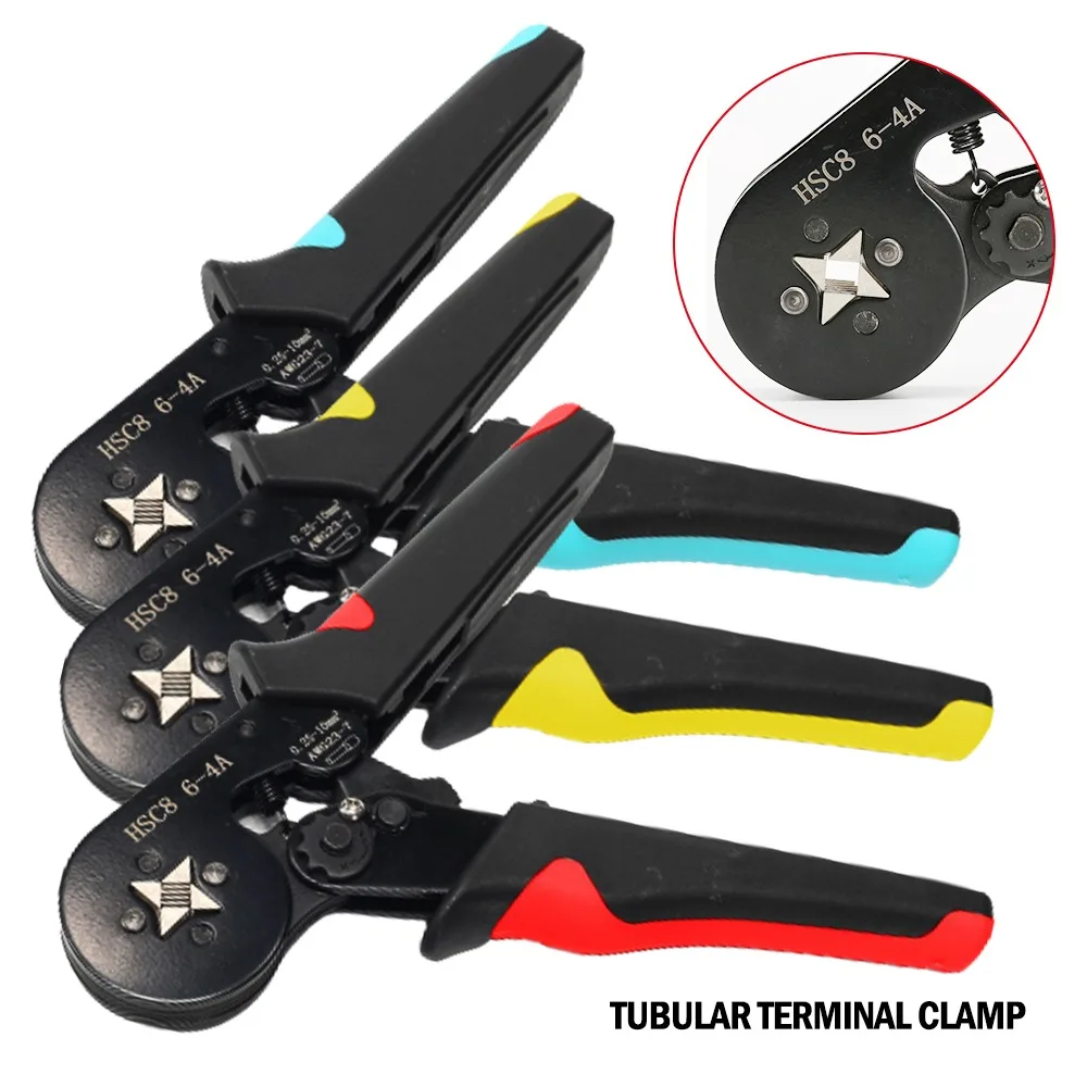 

Tubular Terminal Clamp Tools Mini Electrical Pliers HSC8 6-4A 0.25-6mm2 High Precision Clamp Tube Terminal Crimping Pliers