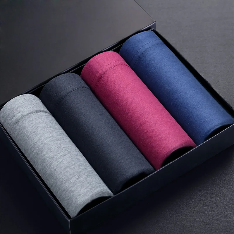 4pcs/ot New Pattern Men's underwear Boxers For Fashion print Men Boxer Shorts Mid-Rise Cotton breathabe Mae Boxers shorts