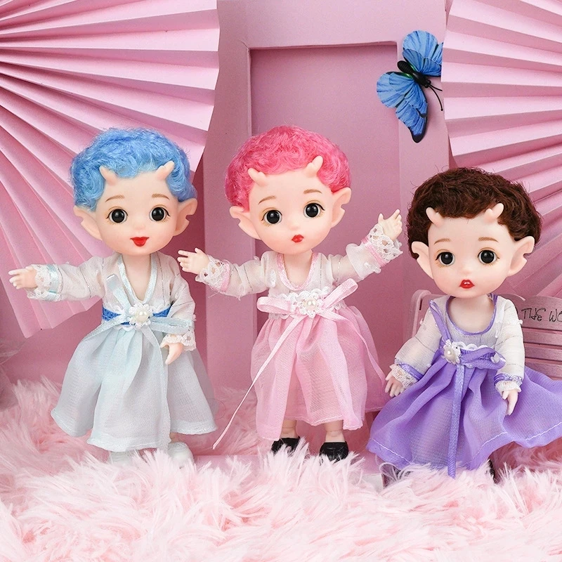 Кукла-единорог Ob11 подвижная Милая Модная Кукла с цветными волосами тело для