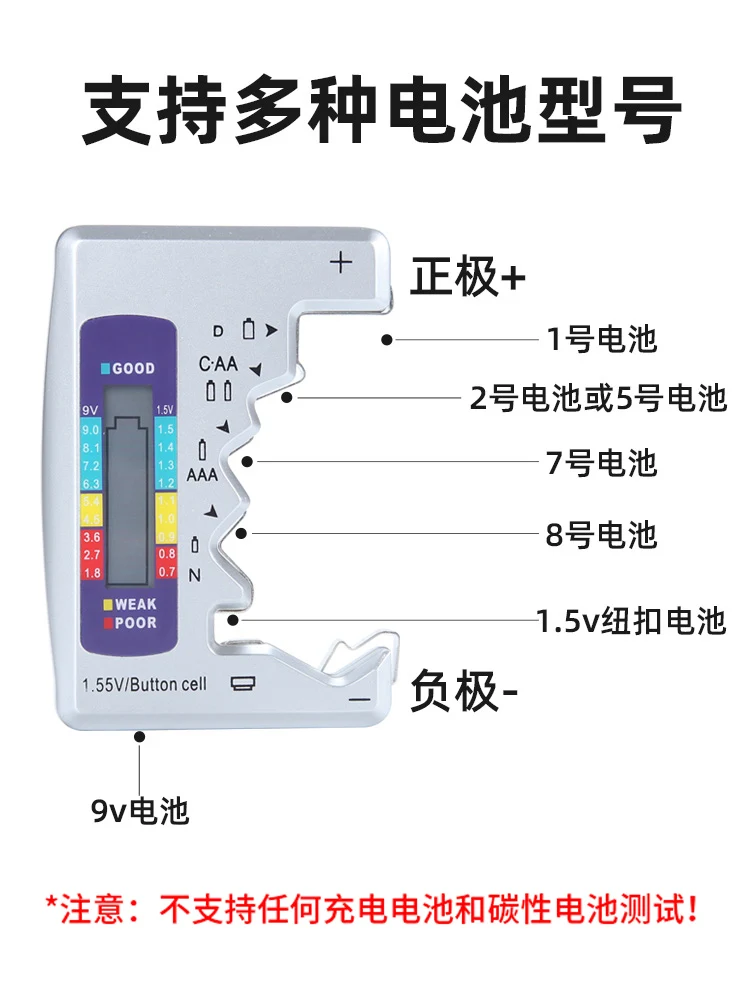 Тестер батареи тестер мощности сухой элемент 7th 5th цифровой дисплей